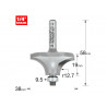 Trend 46/150X1/4TC 46/150 x 1/4 TCT Bearing Guided Ovolo & Round Over 12.7mm Radius