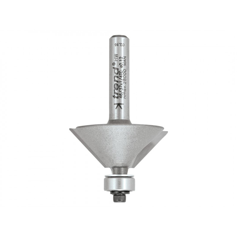 Trend 46/37X1/4TC 46/37 x 1/4 TCT Bearing Guided Chamfer 45° 31.8 x 12mm
