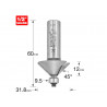 Trend 46/37X1/2TC 46/37 x 1/2 TCT Bearing Guided Chamfer 45° 31.8 x 12mm