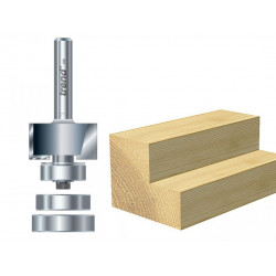 Trend 46/44X1/4TC 46/44 x 1/4 TCT Bearing Guided Rebater 24mm x 12.7mm