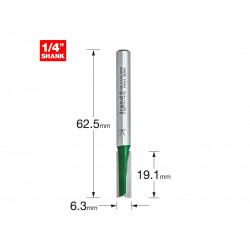 Trend C007X1/4TC C007 x 1/4 TCT Two Flute Cutter 6.3 x 19.1mm