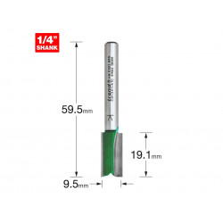 Trend C013X1/4TC C013 x 1/4 TCT Two Flute Cutter 9.5 x 19.1mm