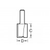 Trend C014X1/4TC C014 x 1/4 TCT Two Flute Cutter 9.5 x 25.4mm