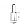 Trend C019X1/4TC C019 x 1/4 TCT Two Flute Cutter 12.0 x 19.1mm