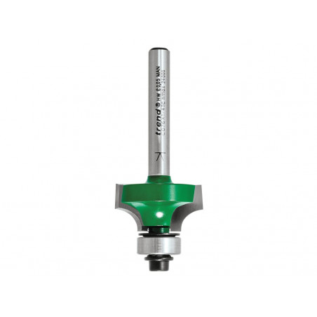 Trend C076X1/4TC C076 x 1/4 TCT Bearing Guided Ovolo & Round Over 6.3mm Radius