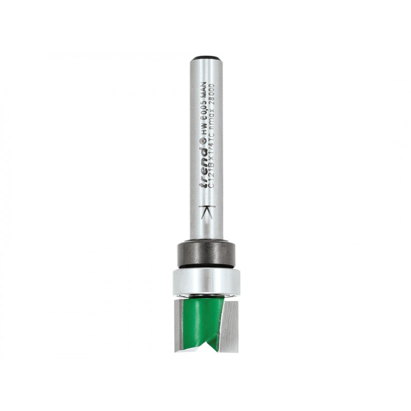 Trend C121BX1/4TC C121B x 1/4 TC Bearing Guided Template Profile Cutter 12.7mm x 9.5mm