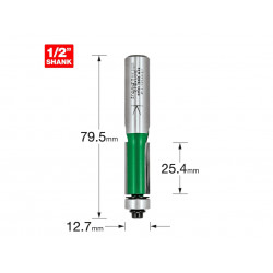 Trend C116X1/2TC C116 x 1/2 TCT 90° Bearing Guided Trimmer Cutter 12.7 x 25.4mm