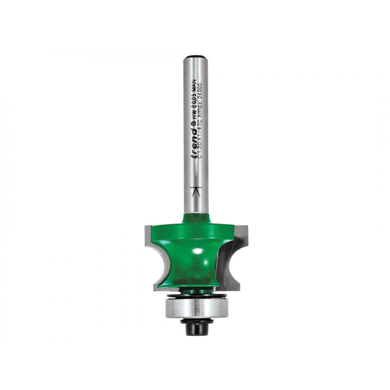 Trend C130X1/4TC C130 x 1/4 TCT Bearing Guided Corner Bead 4.8mm Radius Trend C130X1/4TC C130 x 1/4 TCT Bearing Guided Corner Bead 4.8mm Radius