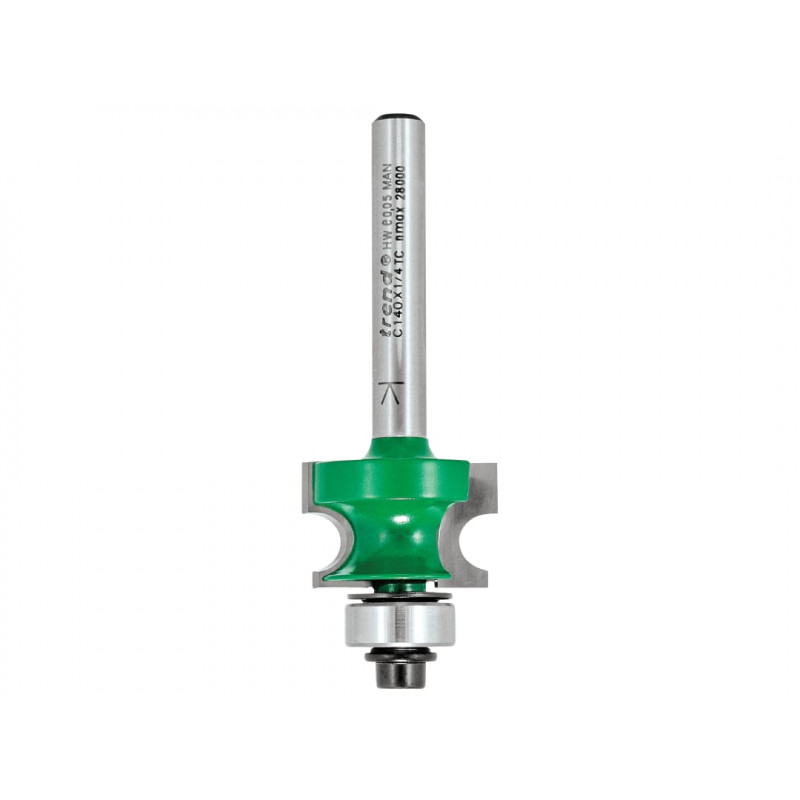 Trend C140X1/4TC C140 x 1/4 TCT Bearing Guided Corner Bead 3.2mm Radius Trend C140X1/4TC C140 x 1/4 TCT Bearing Guided Corner Bead 3.2mm Radius