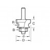 Trend C140X1/4TC C140 x 1/4 TCT Bearing Guided Corner Bead 3.2mm Radius