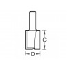 Trend C153X1/2TC C153 x 1/2 TCT Two Flute Workshop Cutter 12.7 x 50.0mm