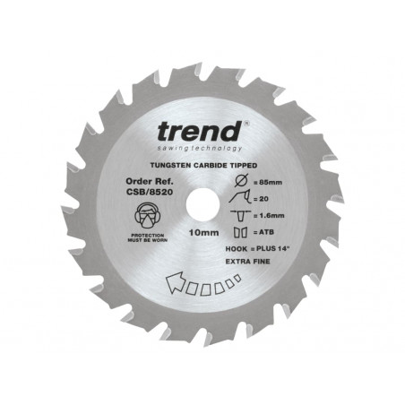 Trend CSB/8520 CraftPro Mini Saw Blade 85 x 10mm x 20T