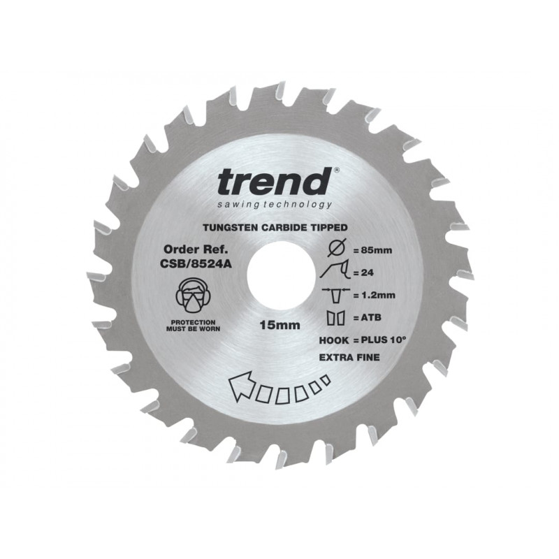 Trend CSB/8524A CraftPro Mini Saw Blade 85 x 15mm x 24T Trend CSB/8524A CraftPro Mini Saw Blade 85 x 15mm x 24T