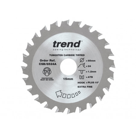 Trend CSB/8524A CraftPro Mini Saw Blade 85 x 15mm x 24T