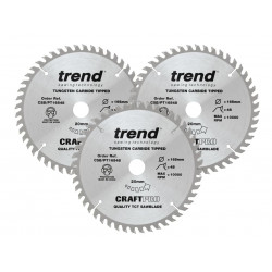 Trend CSB/PT165/3PK CraftPro Panel Trim Saw Blade 165 x 20mm x 48T (Pack 3)