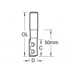 Trend RT/11MX1/2TC RT/11M x 1/2 TC Straight Blade Rota-Tip 12.7 x 89mm