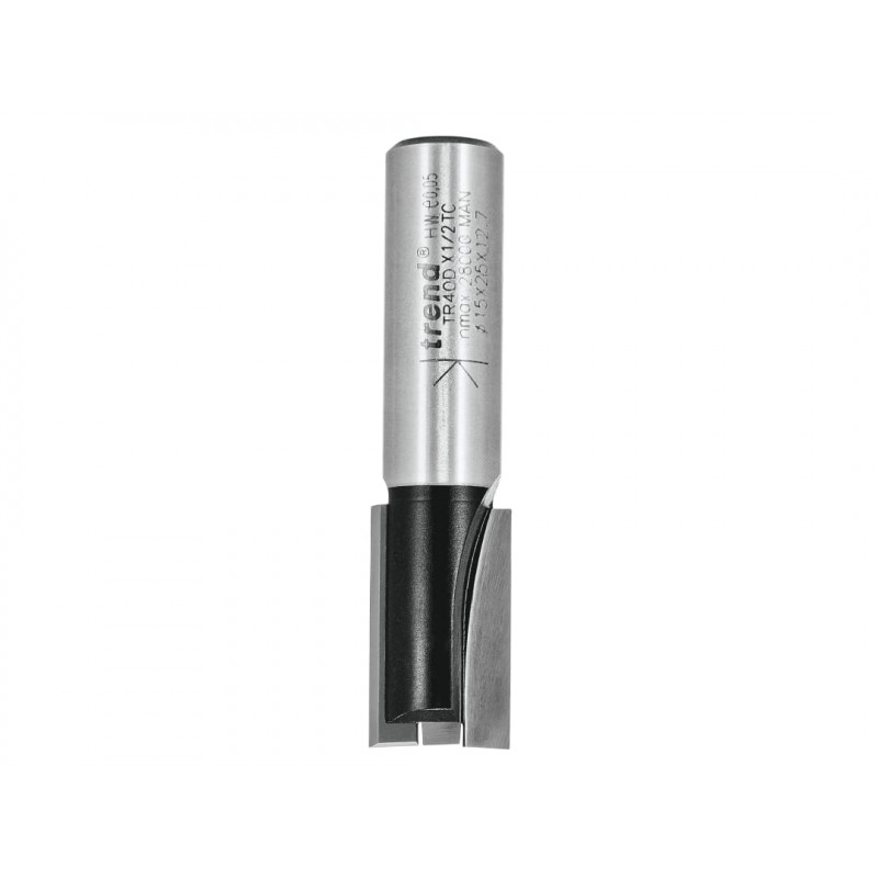 Trend TR40DX1/2TC TR40D x 1/2 TCT Two Flute Cutter Long Shank 15 x 25mm Trend TR40DX1/2TC TR40D x 1/2 TCT Two Flute Cutter Long Shank 15 x 25mm