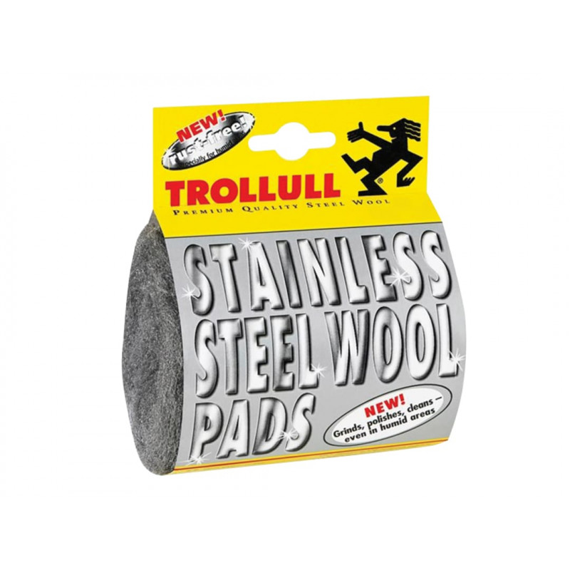 Trollull TRL725702 Stainless Steel Wool Pads (Pack 2) Trollull TRL725702 Stainless Steel Wool Pads (Pack 2)