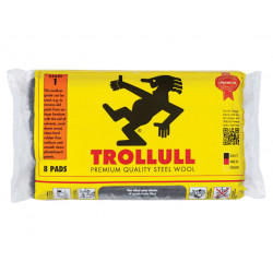 Trollull TRL771214 Extra Large Steel Wool Pads Grade 1 (Pack 8)