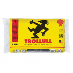 Trollull TRL771234 Extra Large Steel Wool Pads Grade 3 (Pack 8)