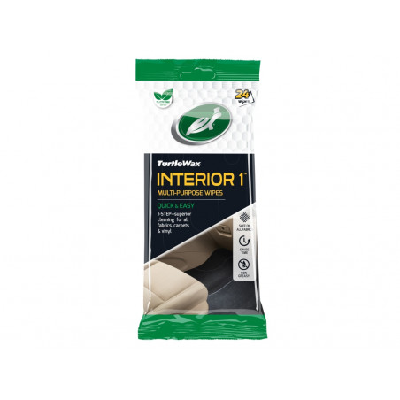 Turtle Wax 54070 Interior 1 Multi-Purpose Wipes (Pack of 24)