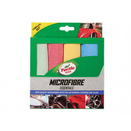 Turtle Wax X9314TD04 Essential Microfibre Cloths (Pack of 4)