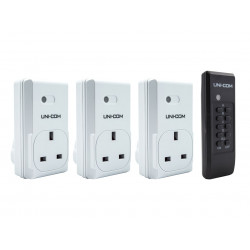 Uni-Com RC-10+RCS-19ES-B*3 Remote Control Sockets