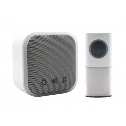 Uni-Com 98476+W96001 Portable Door Chime, White