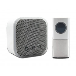 Uni-Com 98477GB + W96001 Plug-in Door Chime, White