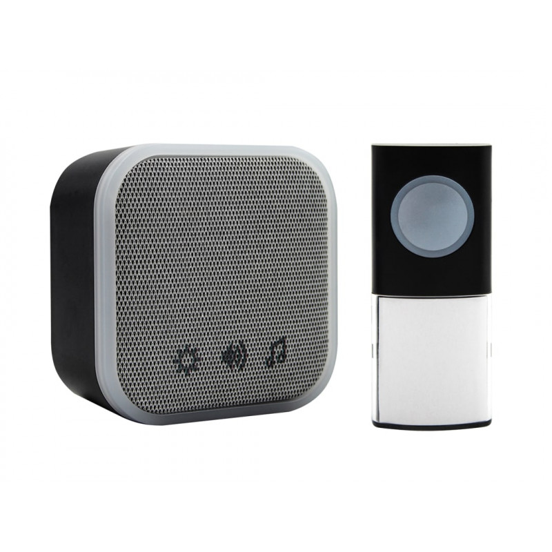 Uni-Com 98476+W96001 Portable Door Chime, Black Uni-Com 98476+W96001 Portable Door Chime, Black