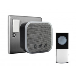 Uni-Com 98477GB + W96001 Plug-in Door Chime, Black