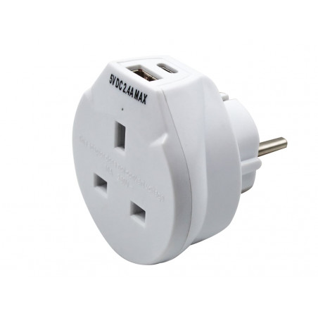 Uni-Com TM5UC Travel Socket with USB Charger