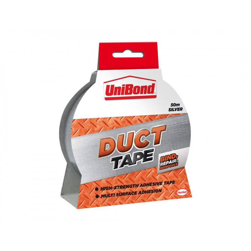 UniBond 2675777 DIY Duct Tape Silver 50mm x 50m UniBond 2675777 DIY Duct Tape Silver 50mm x 50m