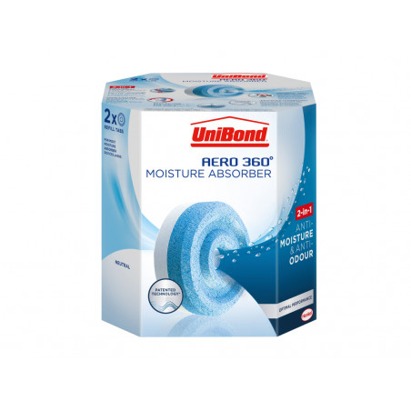 UniBond 2633442 AERO 360º Moisture Absorber Neutral Refills (Pack 2)