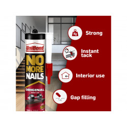 UniBond 2729914 No More Nails Original Grab Adhesive Cartridge 365g