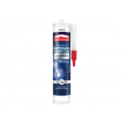 UniBond 2900051 Healthy Kitchen & Bathroom Anti Mould Sealant White Cartridge 274g