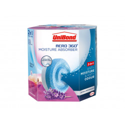 UniBond 2631291 AERO 360º Moisture Absorber Lavender Garden Refills (Pack 2)