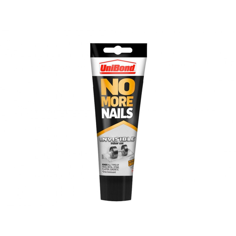 UniBond 2729730 No More Nails Invisible Grab Adhesive Tube 184g UniBond 2729730 No More Nails Invisible Grab Adhesive Tube 184g