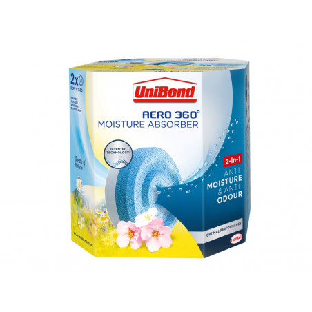 UniBond 2631292 AERO 360º Moisture Absorber Wildflower Meadow Refills (Pack 2)