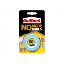 UniBond 2675759 No More Nails Indoor Permanent Mounting Tape Roll 19mm x 1.5m