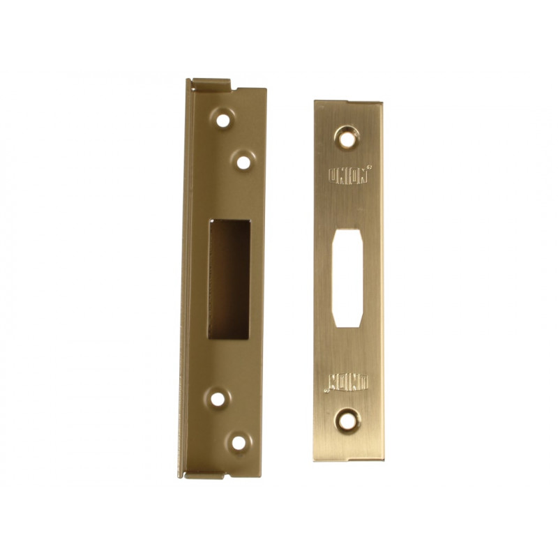 UNION J2100REB-0.5-PL StrongBOLT 2100 Mortice Deadlock Rebate Kit 13mm Polished Brass Box
