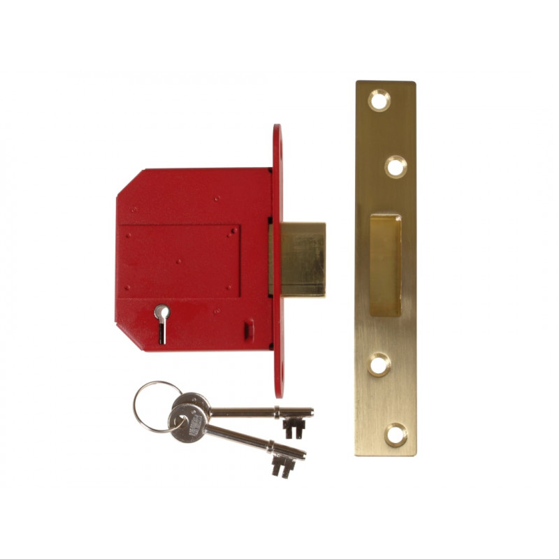 UNION J2100S-PL-3.0 StrongBOLT 2100S BS 5 Lever Mortice Deadlock 81mm 3in Satin Brass Box UNION J2100S-PL-3.0 StrongBOLT 2100S BS 5 Lever Mortice Deadlock 81mm 3in Satin Brass Box