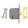 UNION J2177-PL-2.50 2177 3 Lever Mortice Deadlock Polished Brass 65mm 2.5in Box