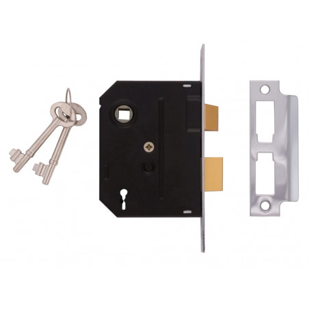 UNION J2295-CH-2.50 2295 2 Lever Mortice Sashlock Chrome Finish 63mm 2.5in Box