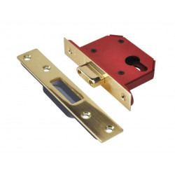 UNION JL21EUS-PB-2.5 StrongBOLT 21EU EUS-PB-2.5 Euro Deadlock Plated Brass 68mm 2.5in