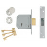 UNION V-3G114E-SC-67 3G114E 5 Lever Mortice Deadlock C-Series 67mm 2.5in Satin Chrome