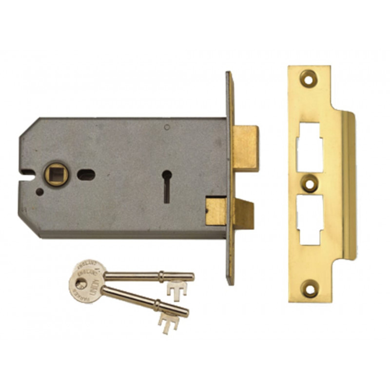 UNION Y2077-PL-6.00 2077-6 3 Lever Horizontal Mortice Lock Polished Brass 149mm UNION Y2077-PL-6.00 2077-6 3 Lever Horizontal Mortice Lock Polished Brass 149mm