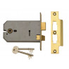 UNION Y2077-PL-6.00 2077-6 3 Lever Horizontal Mortice Lock Polished Brass 149mm