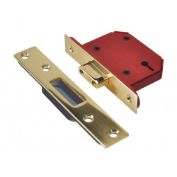 UNION Y2103S-PB-3.0 StrongBOLT 2103S 3 Lever Mortice Deadlock Polished Brass 81mm 3in Visi