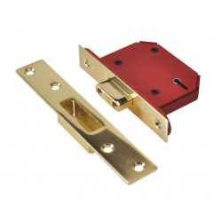 UNION Y2105S-PB-3.0 StrongBOLT 2105S Polished Brass 5 Lever Mortice Deadlock Visi 81mm 3in